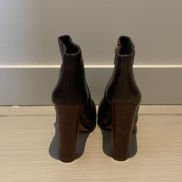 Vince Camuto Dark Brown Leather Booties - Picture 4 of 5